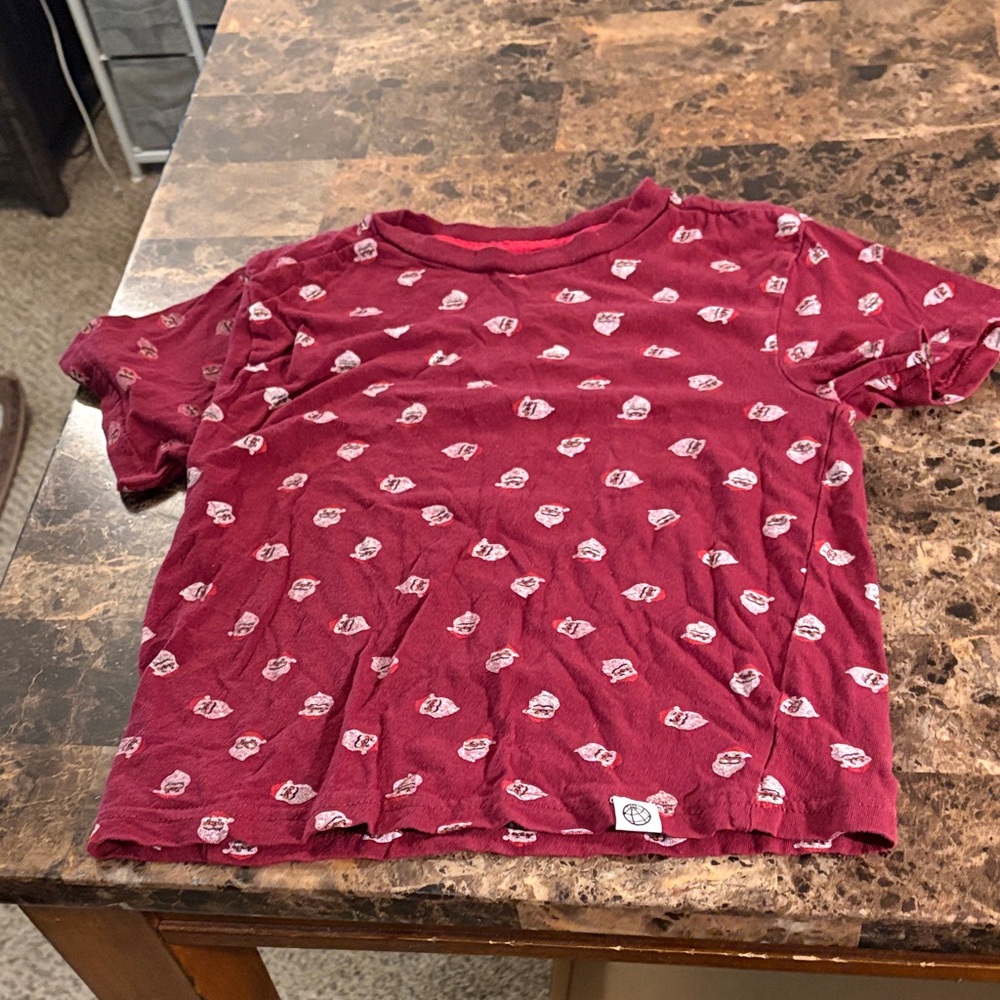 Free Planet Burgundy Kids Graphic Tee